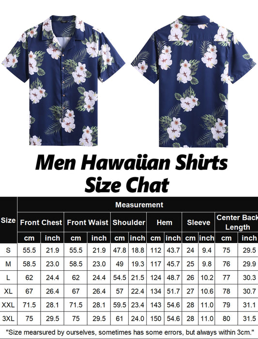 COOFANDY Men's Hawaiian Shirt Short Sleeve Button Up Shirts Summer Linen Shirts