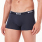 BOSS Mens Trunk 3P Power Three-Pack of Logo-Waistband Trunks in Stretch Cotton