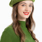 ZLYC Women's Baskenmütze Beret, Light Green, One Size