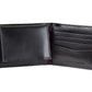 Tommy Hilfiger Men's Leather Wallet - Thin Sleek Casual Bifold with 6 Credit Card Pockets and Removable ID Window, Black