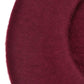 ZLYC Women's Classic French Artist Beret Beret, Burgundy red, One Size