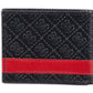 Guess Men's Leather Slim Bifold Wallet, Black/Red, One Size