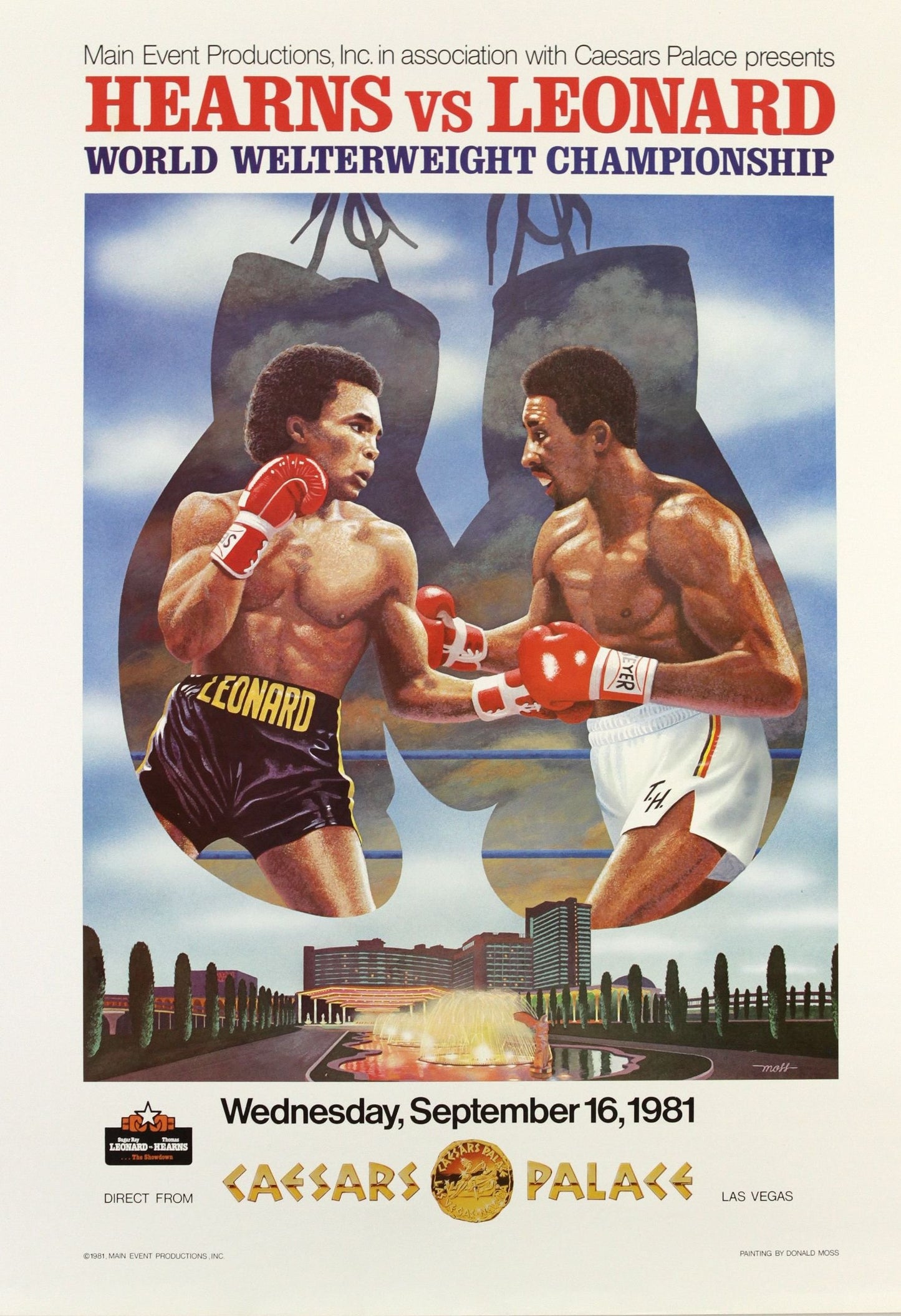 vps Vintage 1981 Thomas Hit Man Hearns Sugar Ray Leonard Boxing Poster A3 Print