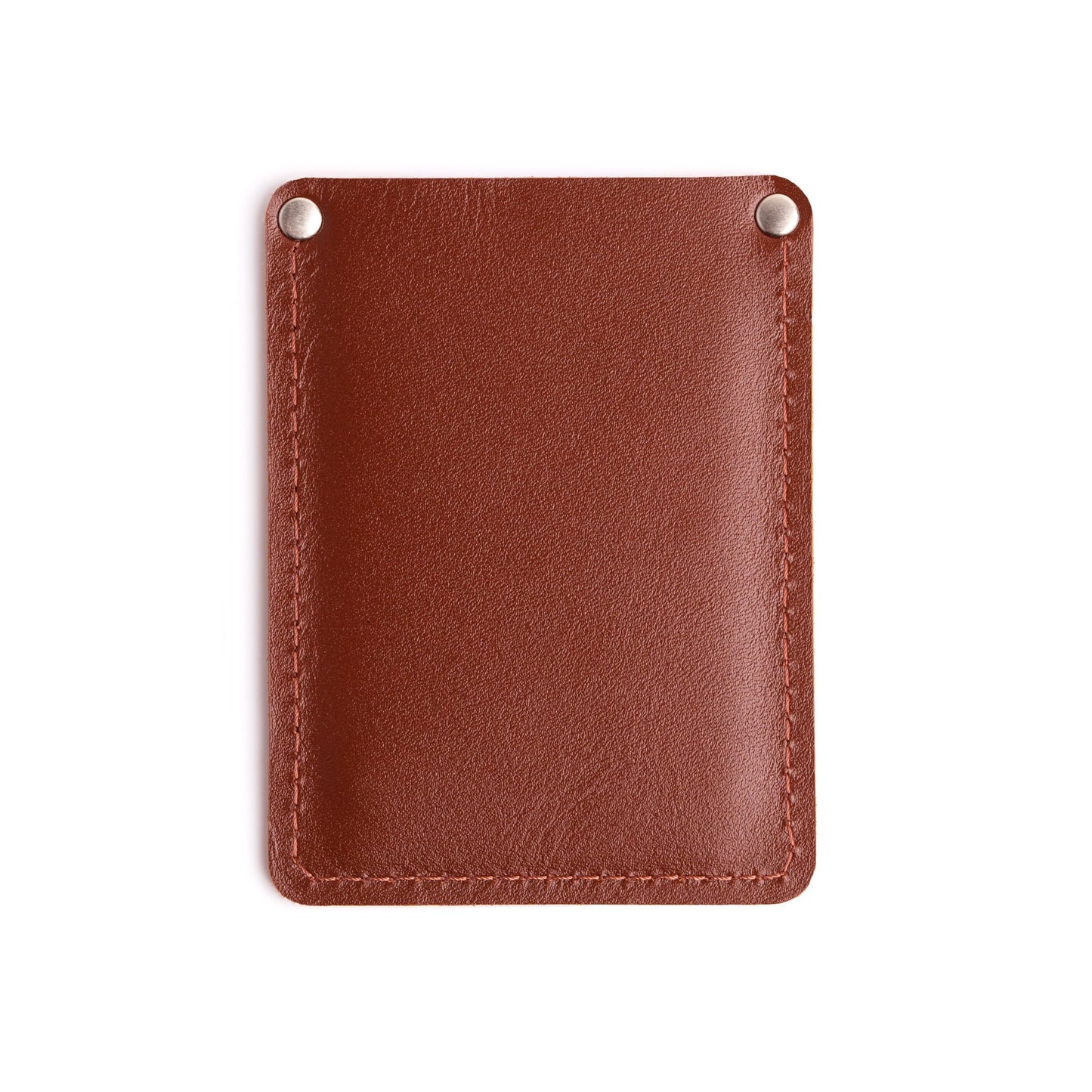 Slim Leather Card Holder Wallet – Minimalist Design for Cards and Cash, Compact and Stylish for Men and Women (Brown)