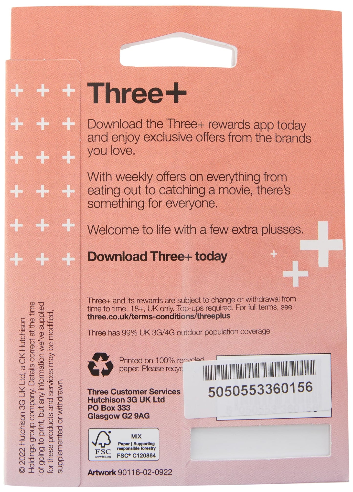 Three Mobile PAYG Voice SIM Pack - 100GB