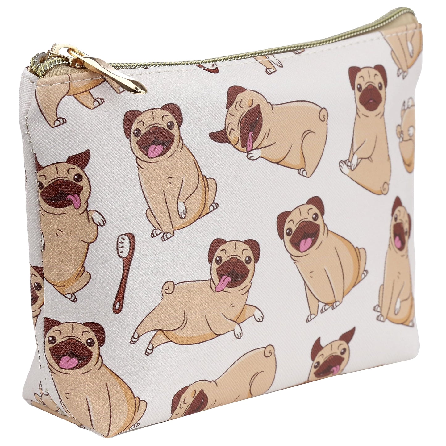 Puckator Mopps Pug Small PVC Toiletry Makeup Wash Bag - Make Up Bag - Travel Toiletries Bag - Wash Bag for Women and Men - Toiletry Bags - Travel Makeup Case - Cosmetic Bag - Wash Bag for Kids