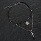 Yolev Star Pendant Multilayer Gothic Choker Necklace Black Beads Adjustable Layered Necklace Chain Choker for Women Girl for Women Teen Girls