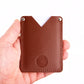 Slim Leather Card Holder Wallet – Minimalist Design for Cards and Cash, Compact and Stylish for Men and Women (Brown)