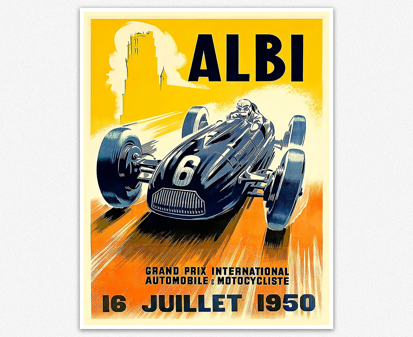 Grand Prix Poster Set of 4 Motor Sport Prints Formula Wall Art Formula Poster Motor Racing Poster Motor Racing Art Car Poster Prints Grand Prix Art (8.3 x 11.7 (A4))