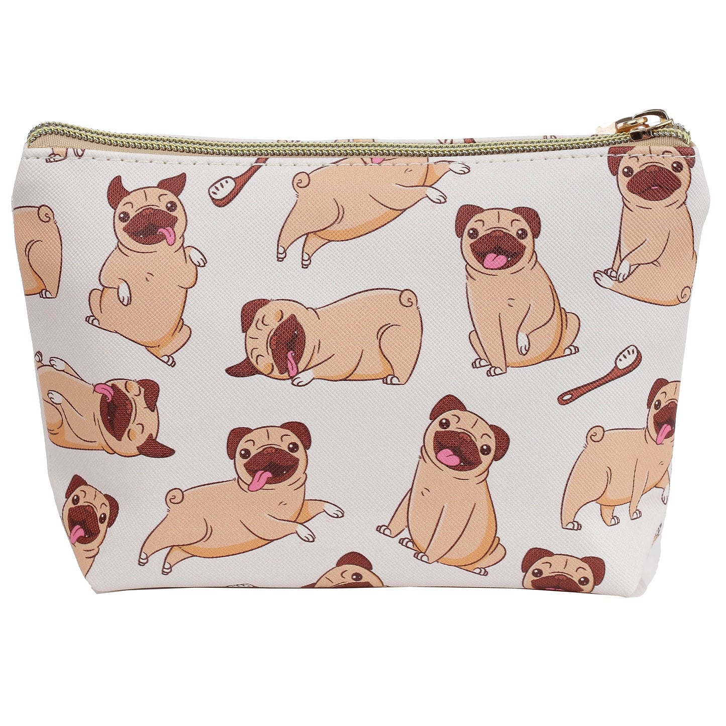 Puckator Mopps Pug Small PVC Toiletry Makeup Wash Bag - Make Up Bag - Travel Toiletries Bag - Wash Bag for Women and Men - Toiletry Bags - Travel Makeup Case - Cosmetic Bag - Wash Bag for Kids