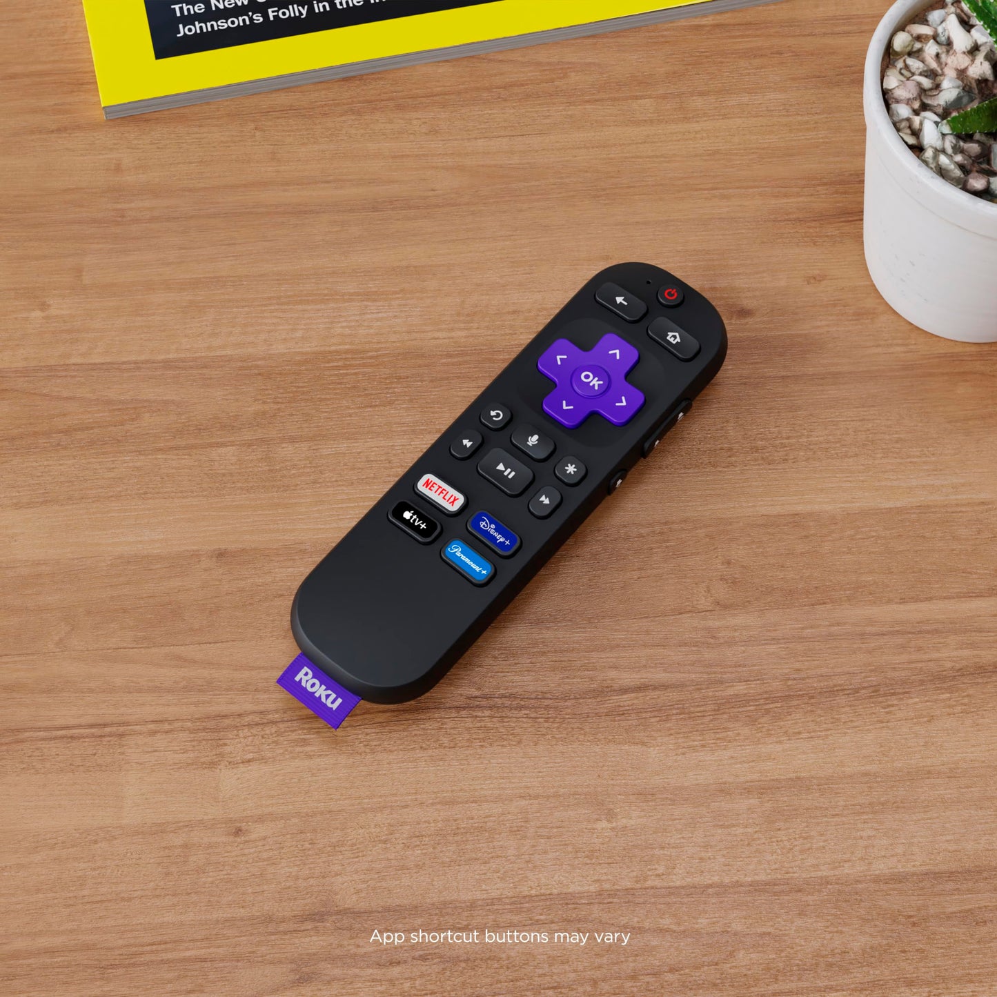 Roku Voice Remote | TV Remote Control with Voice Control, TV Controls, Simple Setup, & Pre-Set App Shortcuts - Replacement Remote Compatible with Roku TV, Roku Players, & Roku Audio