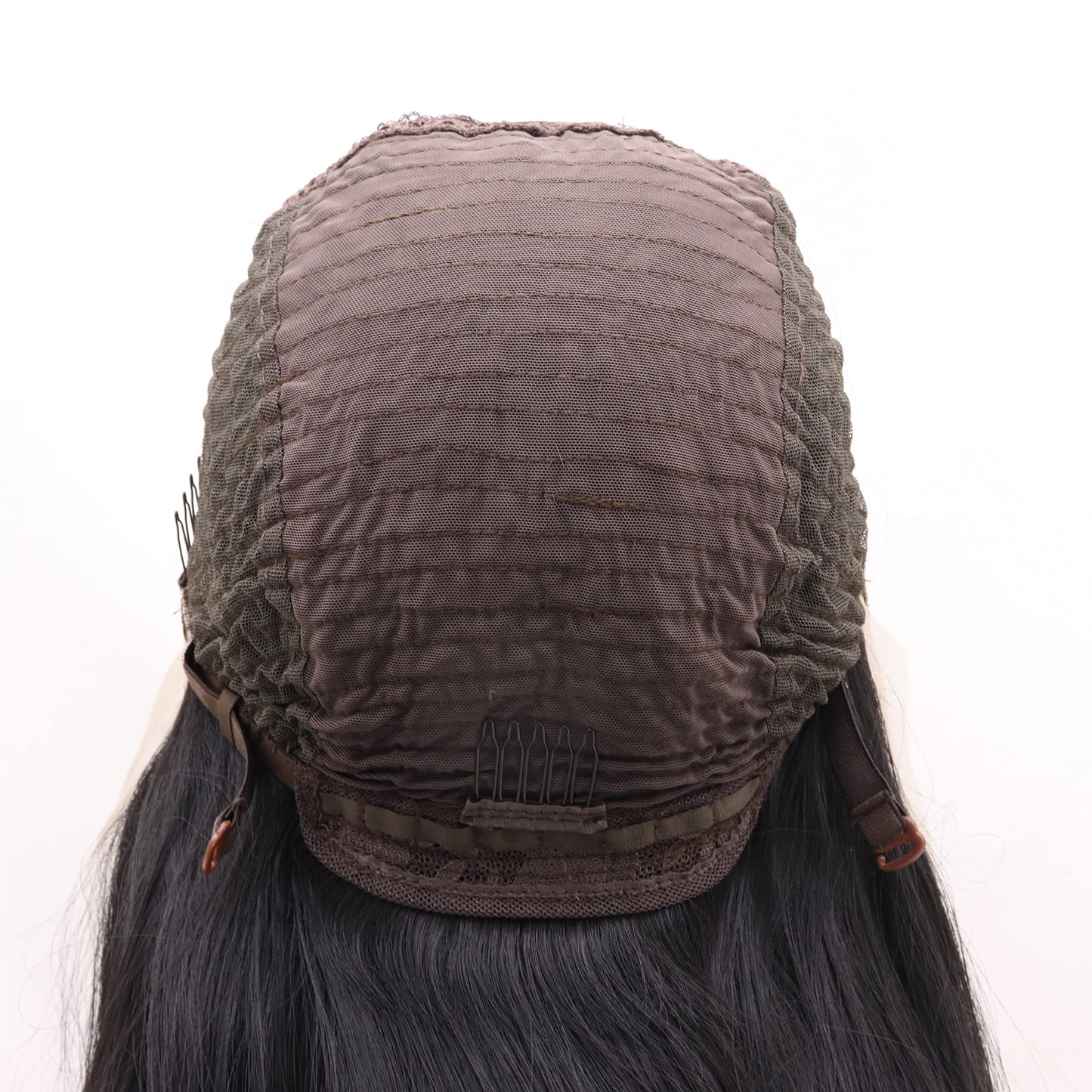 Xiweiya 1b# Black Hair Wig Long Body Wavy Natural Black Synthetic Lace Front Wigs Heat Resistant Fiber Wig 1x12 T Part Lace Wig Natural Hairline Wig for Women 24inch