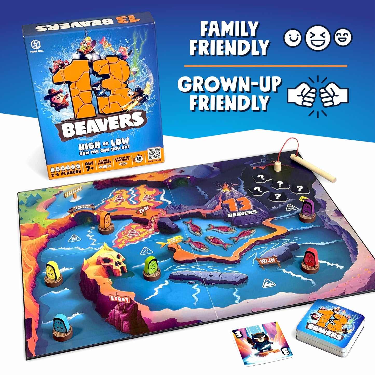 Beavers Board Game: Fun Family Board Game for Ages 7+ | 2-6 Players | Best New Board Games for Kids, Teens and Adults