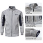 Rdruko Mens Tracksuits Sets Running Jackets Joggers 2 Piece Casual Sweatsuits Sports Lounge Wear Navy and Light Grey M