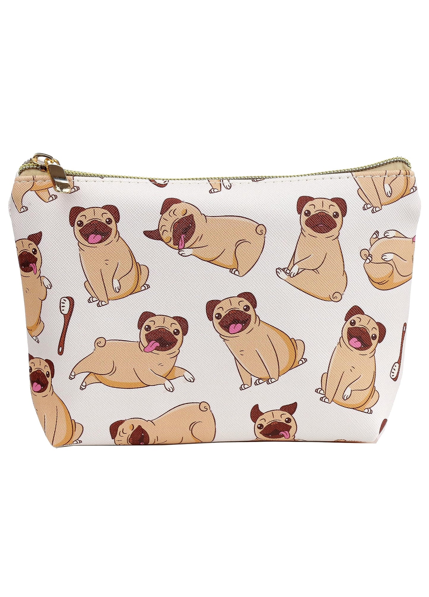 Puckator Mopps Pug Small PVC Toiletry Makeup Wash Bag - Make Up Bag - Travel Toiletries Bag - Wash Bag for Women and Men - Toiletry Bags - Travel Makeup Case - Cosmetic Bag - Wash Bag for Kids