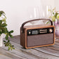 Roxel Retro D1 Vintage DAB+/FM Radio Wireless Speaker | Bedside Alarm Clock with Sleep Function. Rustic Exterior, Mains and USB Rechargeable, TF card, AUX and USB Compatible (Walnut)