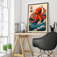 The Great Octopus Poster Japanese Anime Style Print. Great Wave Woodblock Animal Wall Art, Archival Matte, A5 (Print Only) - 21x14.8cm