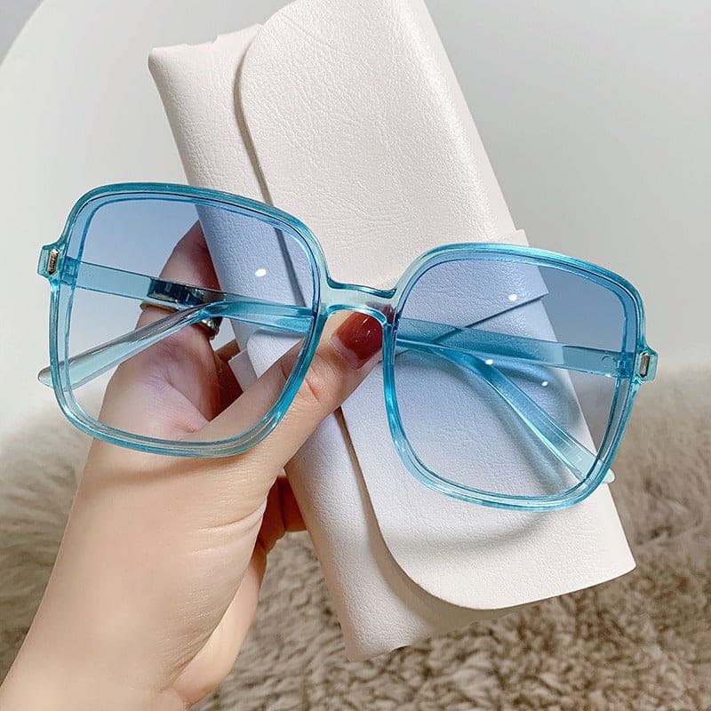 Rice nail square sunglasses Women's shades gradient trend UV protection