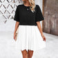 Women's spring and summer temperament elegant short-sleeved patchwork dress