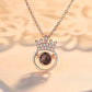 Delicate Dazzling Crown Diamond Projection Necklace