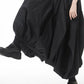 High Elastic Waist Black Irregular Pleated Casual Long Half-body Skirt Women Fashion Tide New Spring Autumn