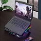 Gaming Laptop Cooler Six Fan Two USB Port Led RGB Lighting Notebook Stand for Laptop 12-17 inch Laptop Cooling Pad