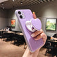 Candy Color Stand Holder Phone Case For iPhone 12 11 13 Pro Max XR XS Max X 6S 7 8 Plus 12 13 Pro Glitter Love Heart Back Cover