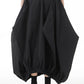 High Elastic Waist Black Irregular Pleated Casual Long Half-body Skirt Women Fashion Tide New Spring Autumn