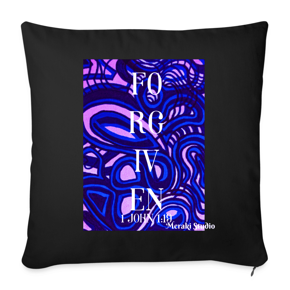 Sofa pillowcase 17,3'' x 17,3'' (45 x 45 cm) - black