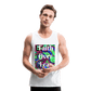 Meraki studio colour print Faith Over Fear Christian Bible Verse Men’s Premium Tank Top - white