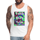 Meraki studio colour print Faith Over Fear Christian Bible Verse Men’s Premium Tank Top - white