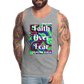 Meraki studio colour print Faith Over Fear Christian Bible Verse Men’s Premium Tank Top - heather grey