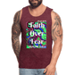 Meraki studio colour print Faith Over Fear Christian Bible Verse Men’s Premium Tank Top - heather burgundy