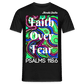 Meraki studio colour print Faith Over Fear Christian Bible Verse Men's T-Shirt - black