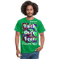 Meraki studio colour print Faith Over Fear Christian Bible Verse Men's T-Shirt - kelly green