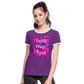 Women's Ringer T-Shirt - purple/white