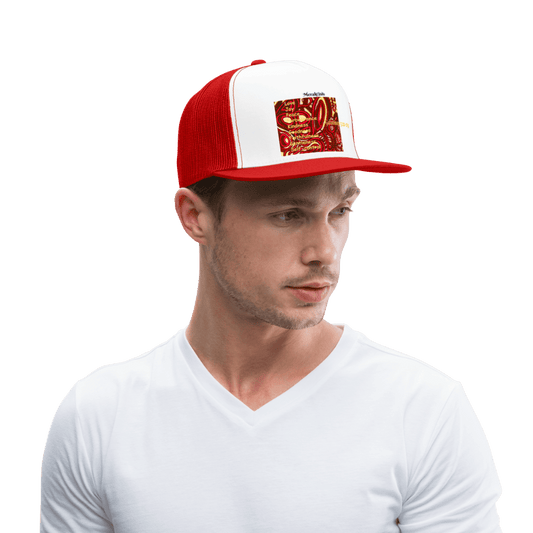 fruit of the spirit” comes from Galatians 5:22-23: Trucker Cap - white/red