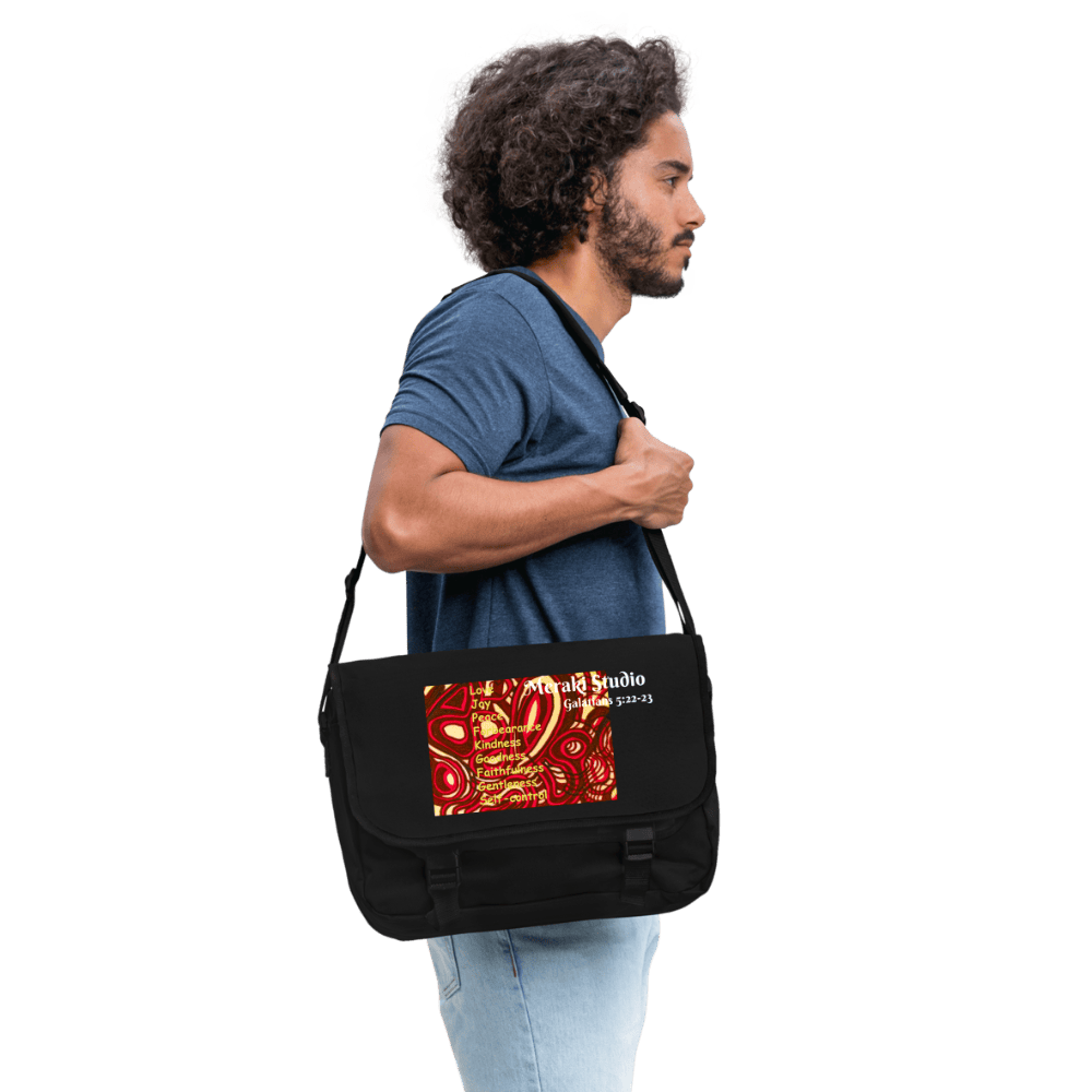 Meraki Studio fruit of the spirit” comes from Galatians 5:22-23:Shoulder Bag - black/black