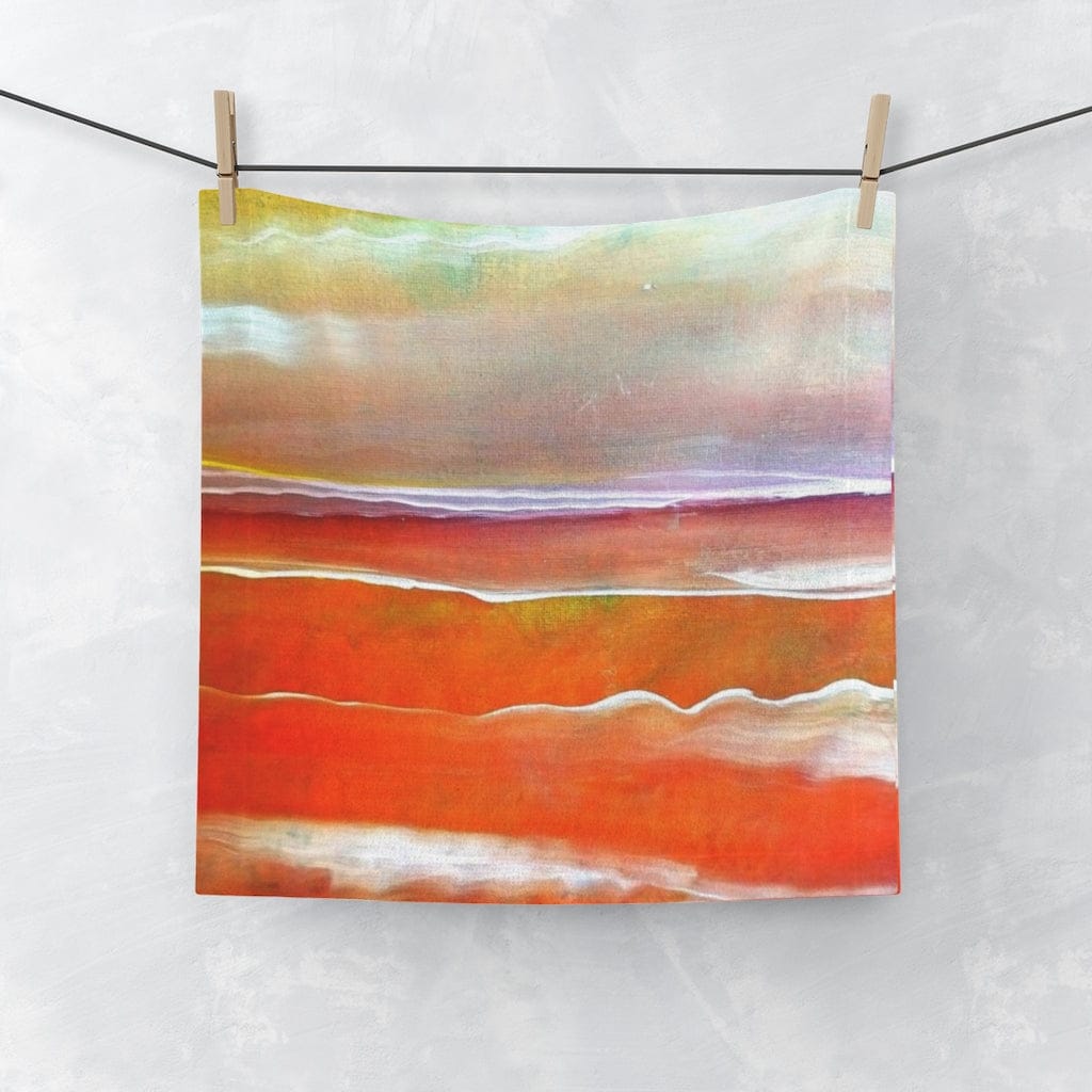 Sun set water Face Towel