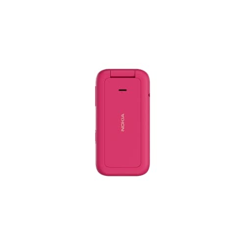 Nokia 2660 Flip Feature Phone with 2.8" display, 4G Connectivity, built-in camera, MP3 player, Classic games, a battery that lasts for days, Perfect for digital detox, Dual SIM - Pop Pink