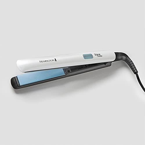 Remington Shine Therapy Advanced Ceramic Hair Straighteners with Morrocan Argan Oil for Improved Shine - S8500, Black/White