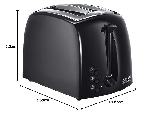 Russell Hobbs 21641 Textures 2-Slice Toaster, 700 - 850 W, Black