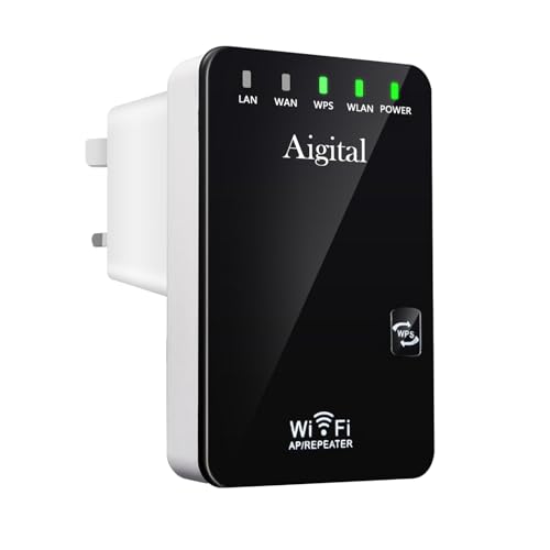 Wi-Fi Extender| WiFi Internet Booster for Home& Office | Compact WiFi Repeater |Covers up to 2000 sqft and 30 devices| 2 Ethernet Ports |2.4GHz/300Mbps |1-Tap WPS Setup| Works with All Router Modem