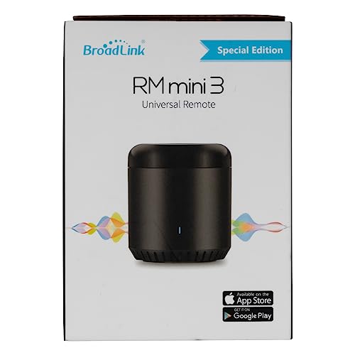 Broadlink Smart Home Hub, RM Mini3 Smart Wi-Fi IR Universal Remote Control, One for All Infrared Controller - Black