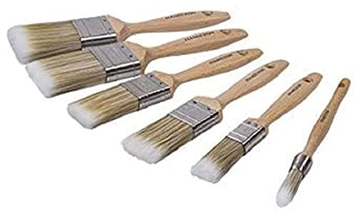 Hamilton Prestige Synthetic Paint Brush Set | 6 Brush Set | Vapour Box Compatible | 1", 1.5". 2"