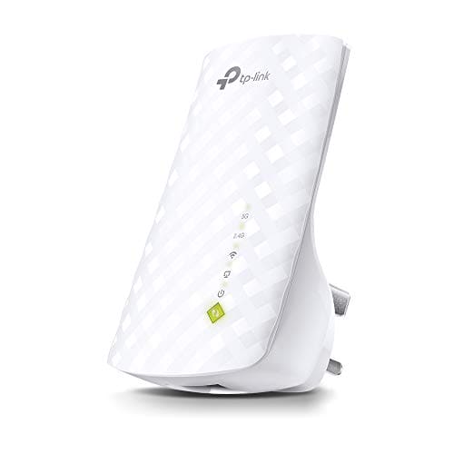 TP-Link AC750 Universal Dual Band Range Extender, Broadband/Wi-Fi Extender, Booster/Hotspot with Ethernet Port, Plug and Play, Smart Signal Indicator, UK Plug (RE220) ,White