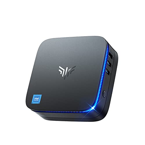 NiPoGi Mini Desktop PC W-11, Mini Computer Intel Alder Lake-Ν95 (Beats N5095/N5105, fino a 3.4GHz), Micro PC 8GB RAM+256GB M.2 SSD, supporto 2.5" SATA SSD, WiFi 5,Bluetooth4.2, Double Display