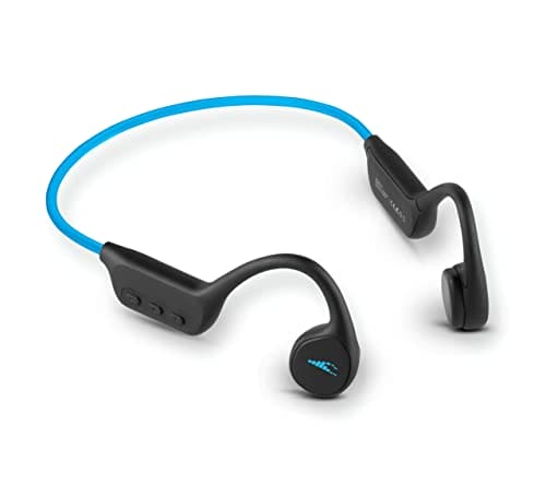 H2O Audio TRI Multi-Sport Waterproof Bone Conduction Headphones, Bluetooth Open Ear Headphones with Built-in MP3 Player up to 6-Hour Battery Life, 8 GB - for Swimming, Running, Cycling, Hiking (Black)