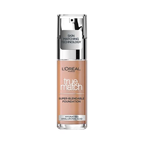 L'Oreal Paris True Match Liquid Foundation, Skincare Infused with Hyaluronic Acid, SPF 17, Available in 40 Shades, 2C Rose Vanilla, 30ml