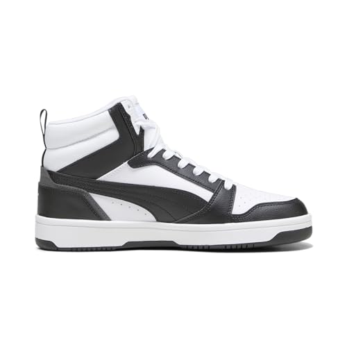 Puma Unisex Adults Rebound V6 Sneakers, Puma White-Puma Black-Shadow Gray-Puma White, 10 UK